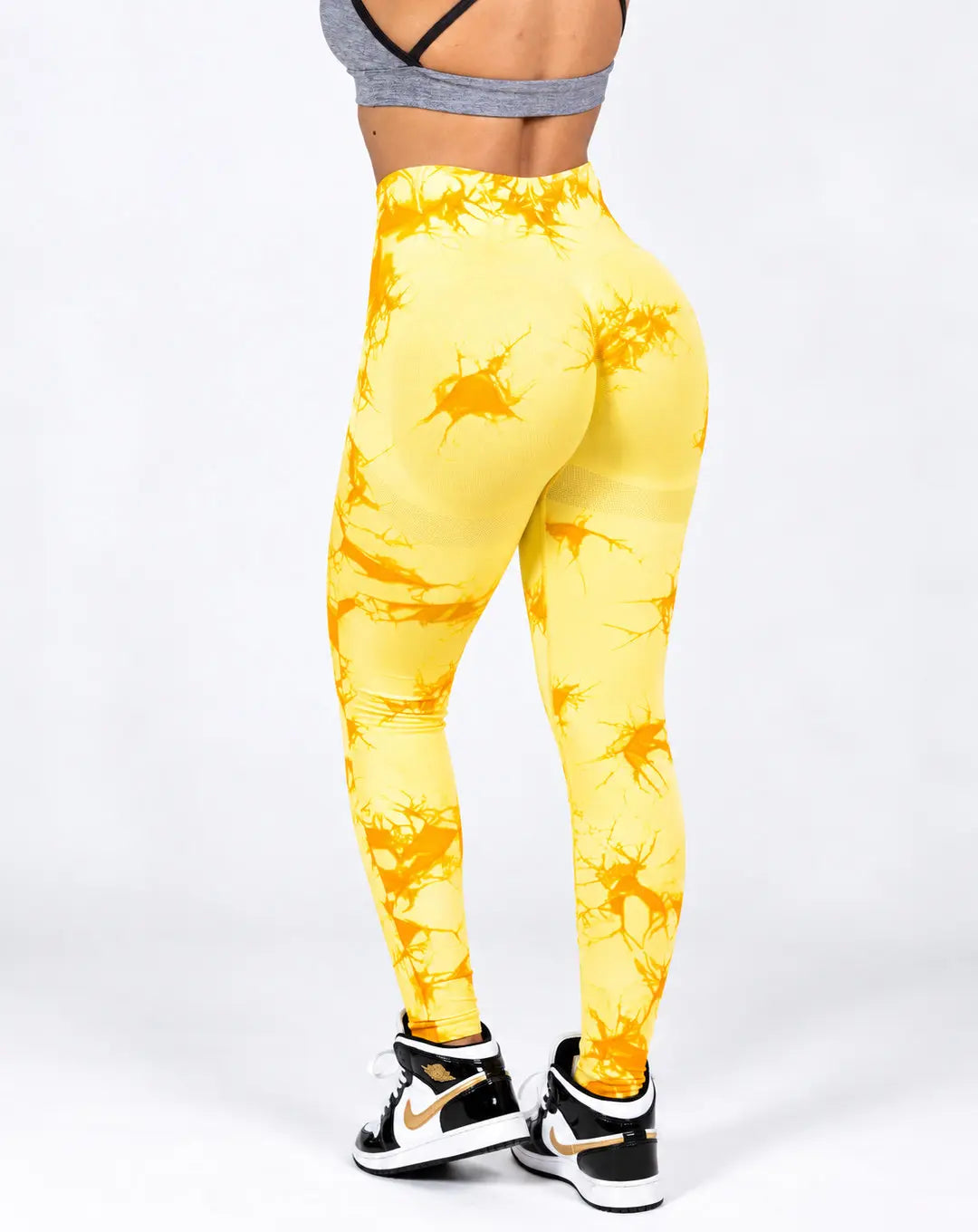 Licra larga con Push up Amarilla