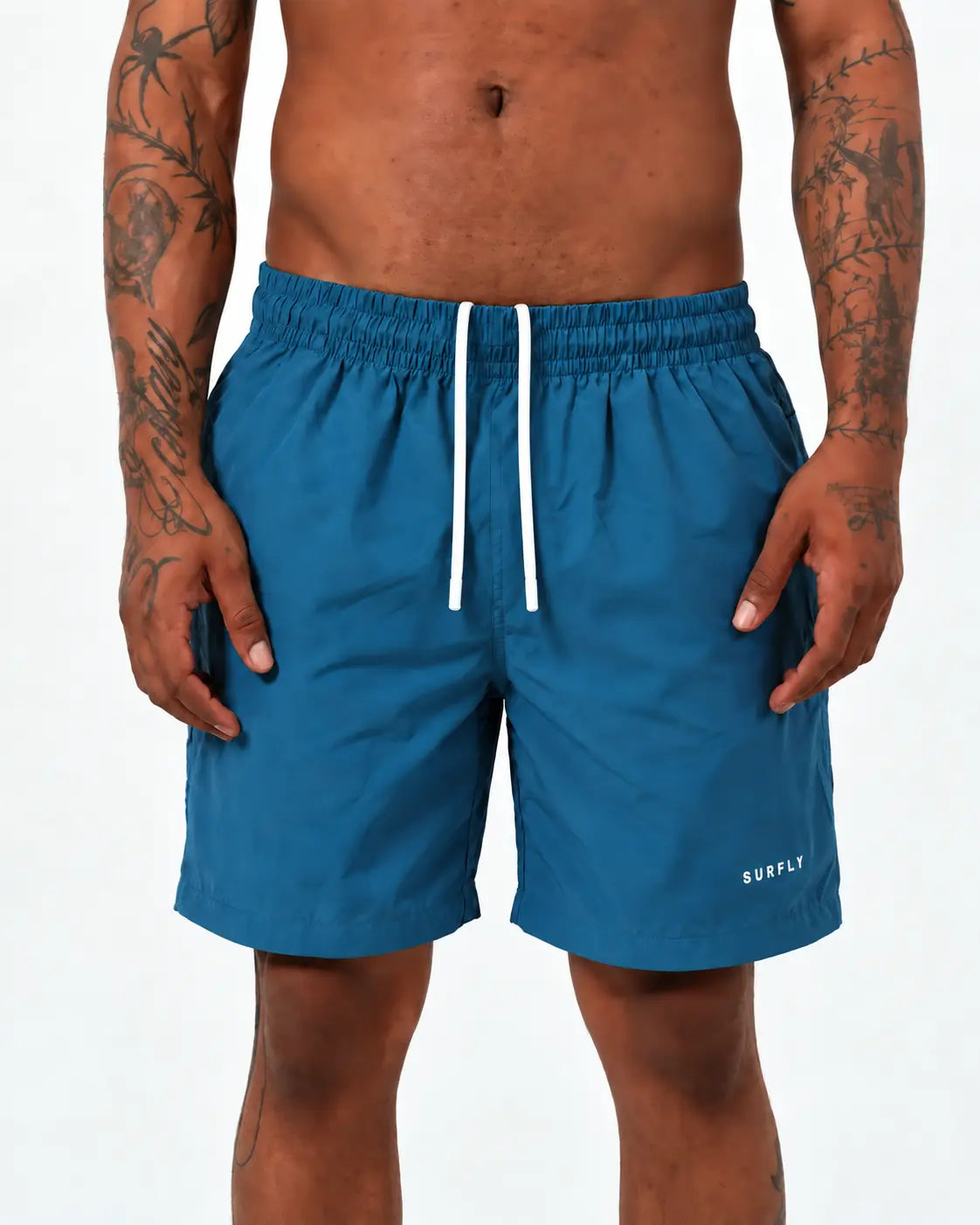 Pantaloneta basica azul petroleo