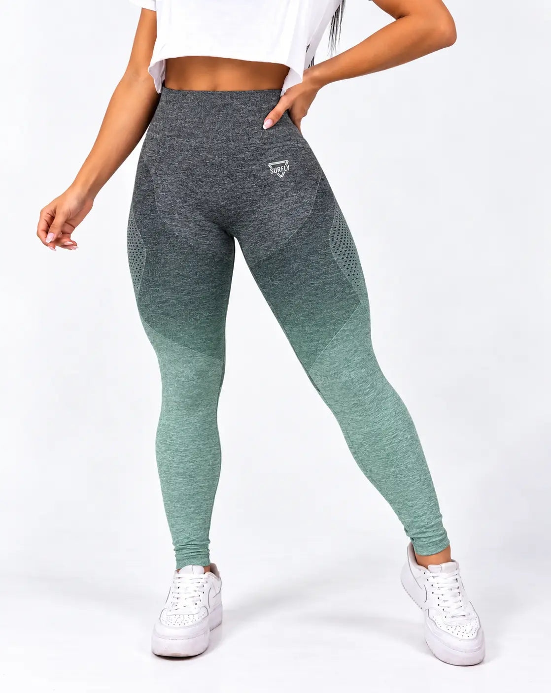 Licra difuminada push up gris