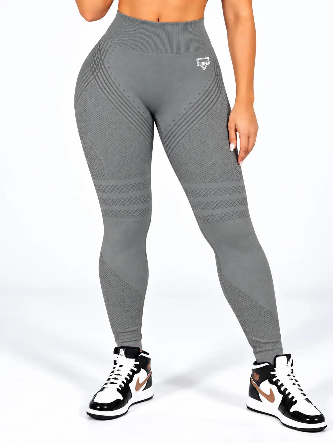 Licra larga lisa push up gris