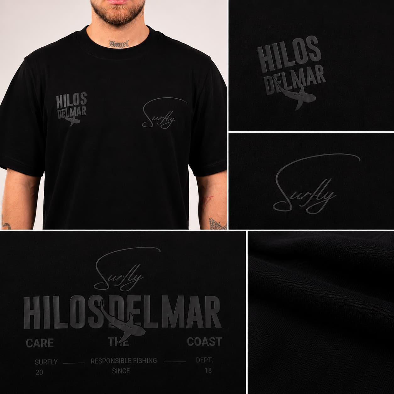 Camiseta hilos del mar  Black