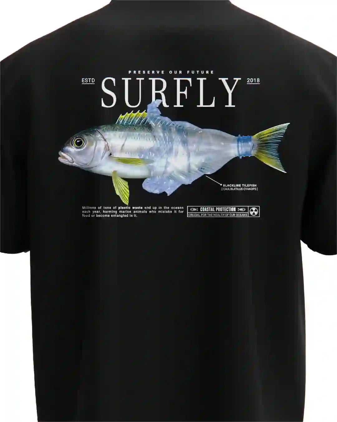 Camiseta pez botella