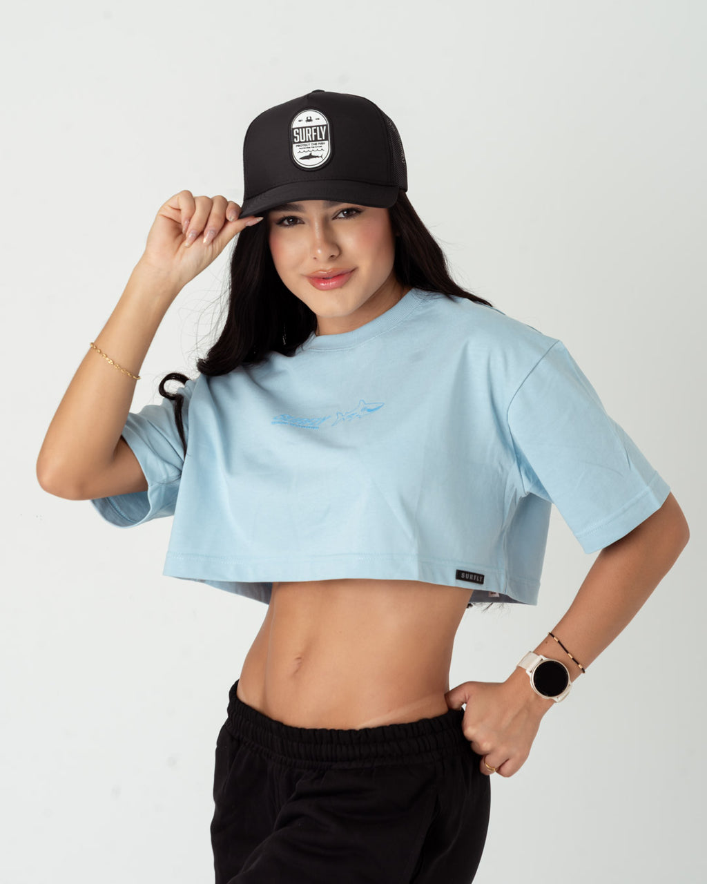 Crop top basico tiburon