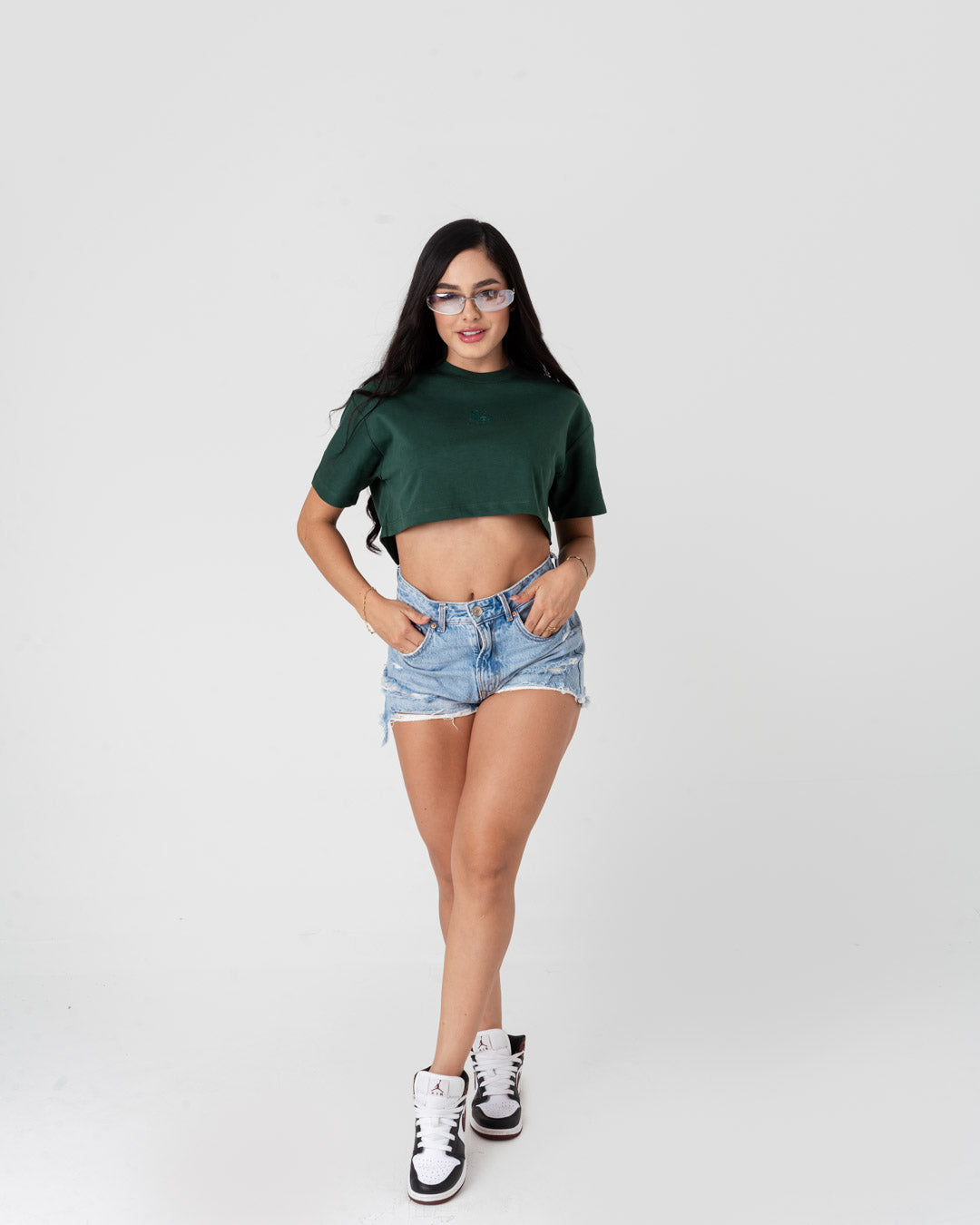 Crop top pulpo en alta brillante