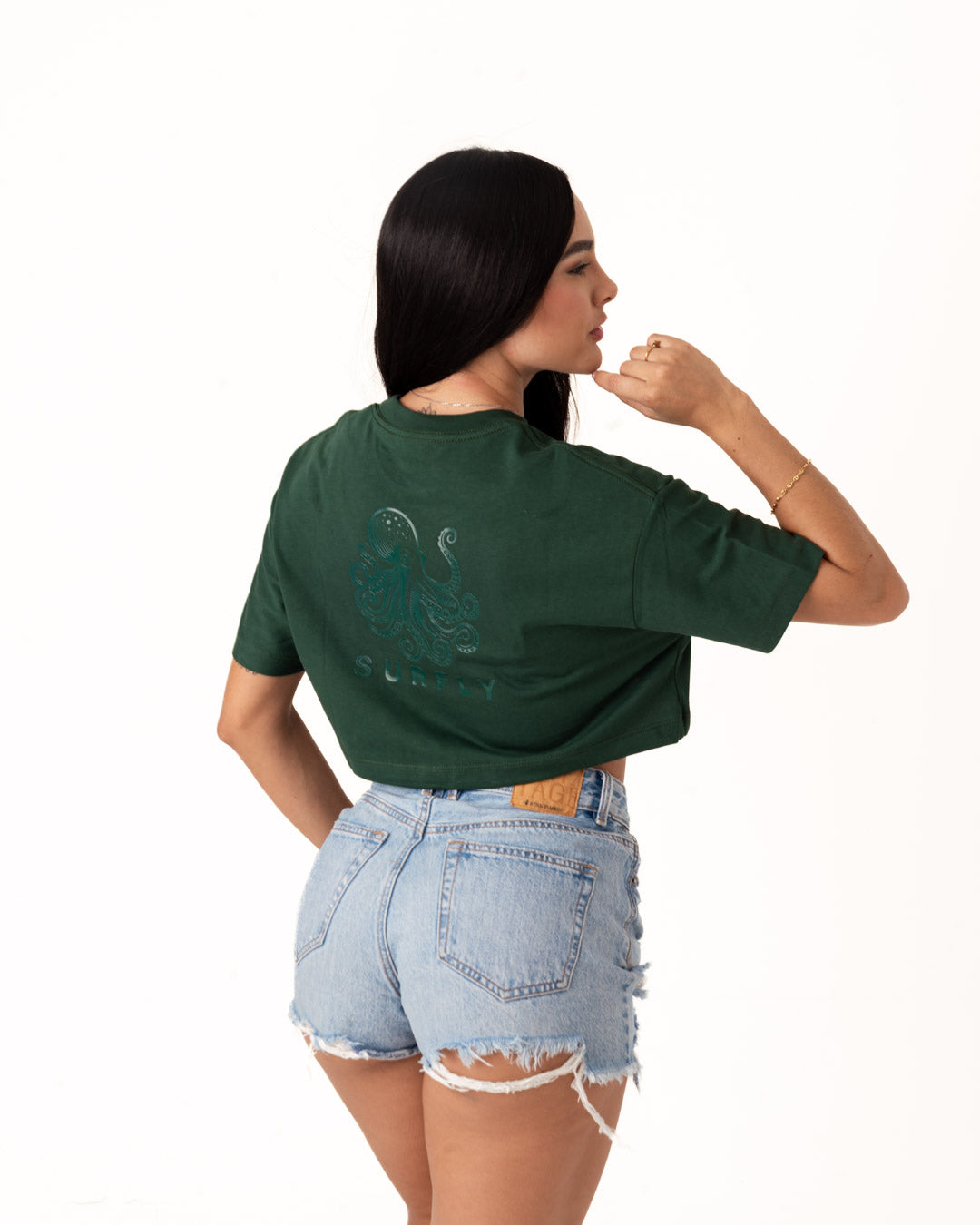 Crop top pulpo en alta brillante