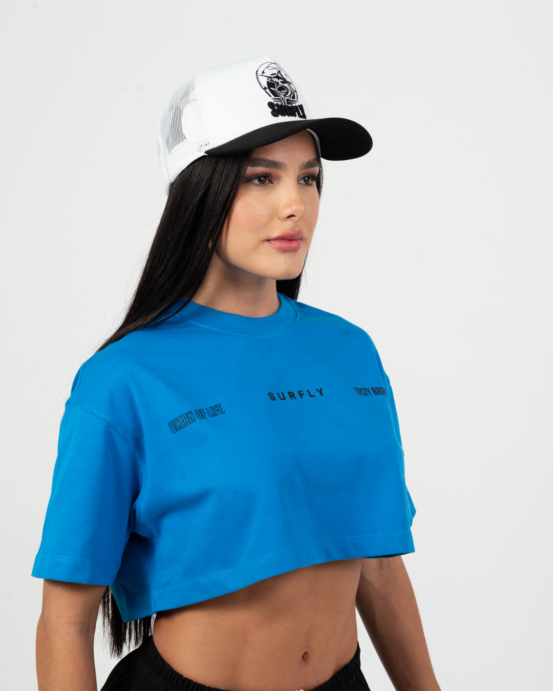 Crop top mix peces blue