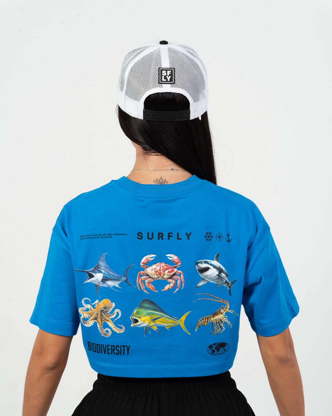 Crop top mix peces blue