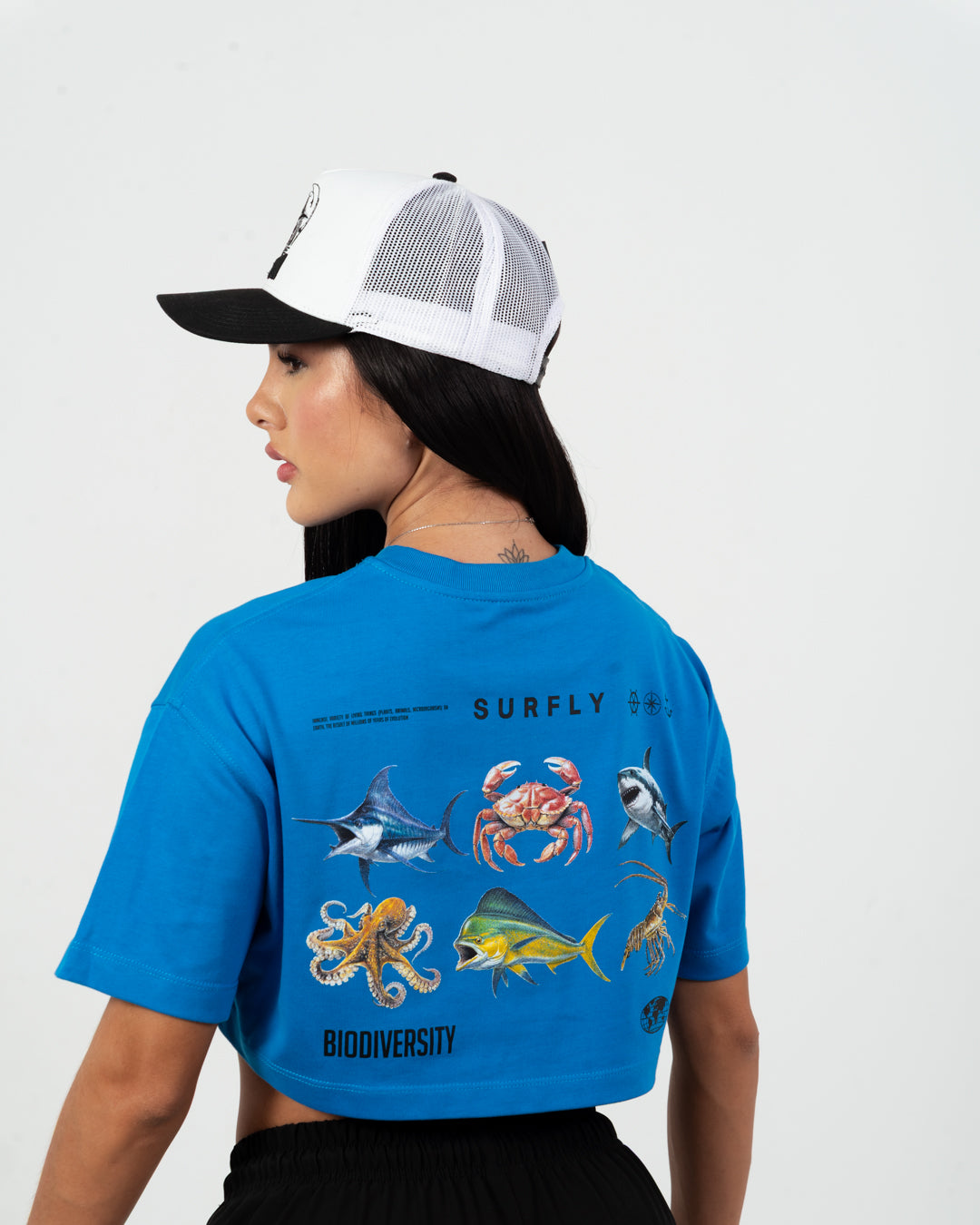 Crop top mix peces blue