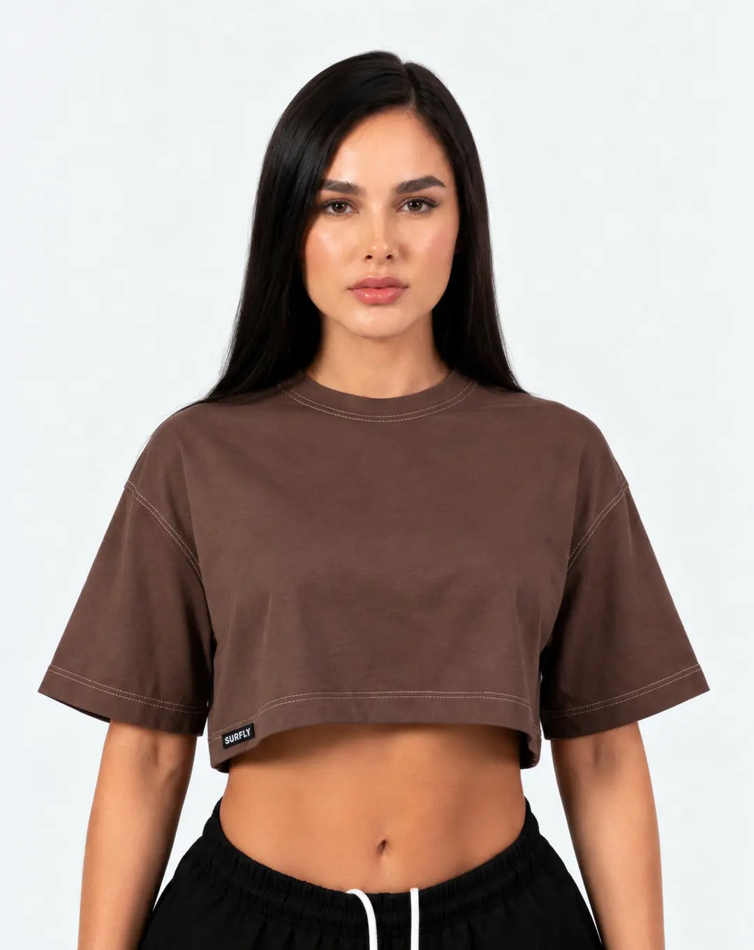 Crop top basico Chocolate