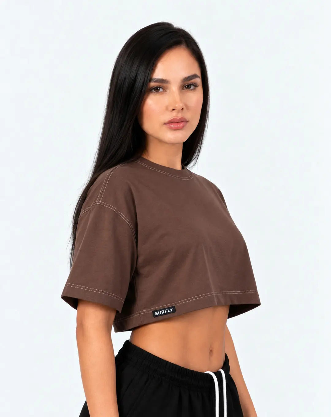 Crop top basico Chocolate